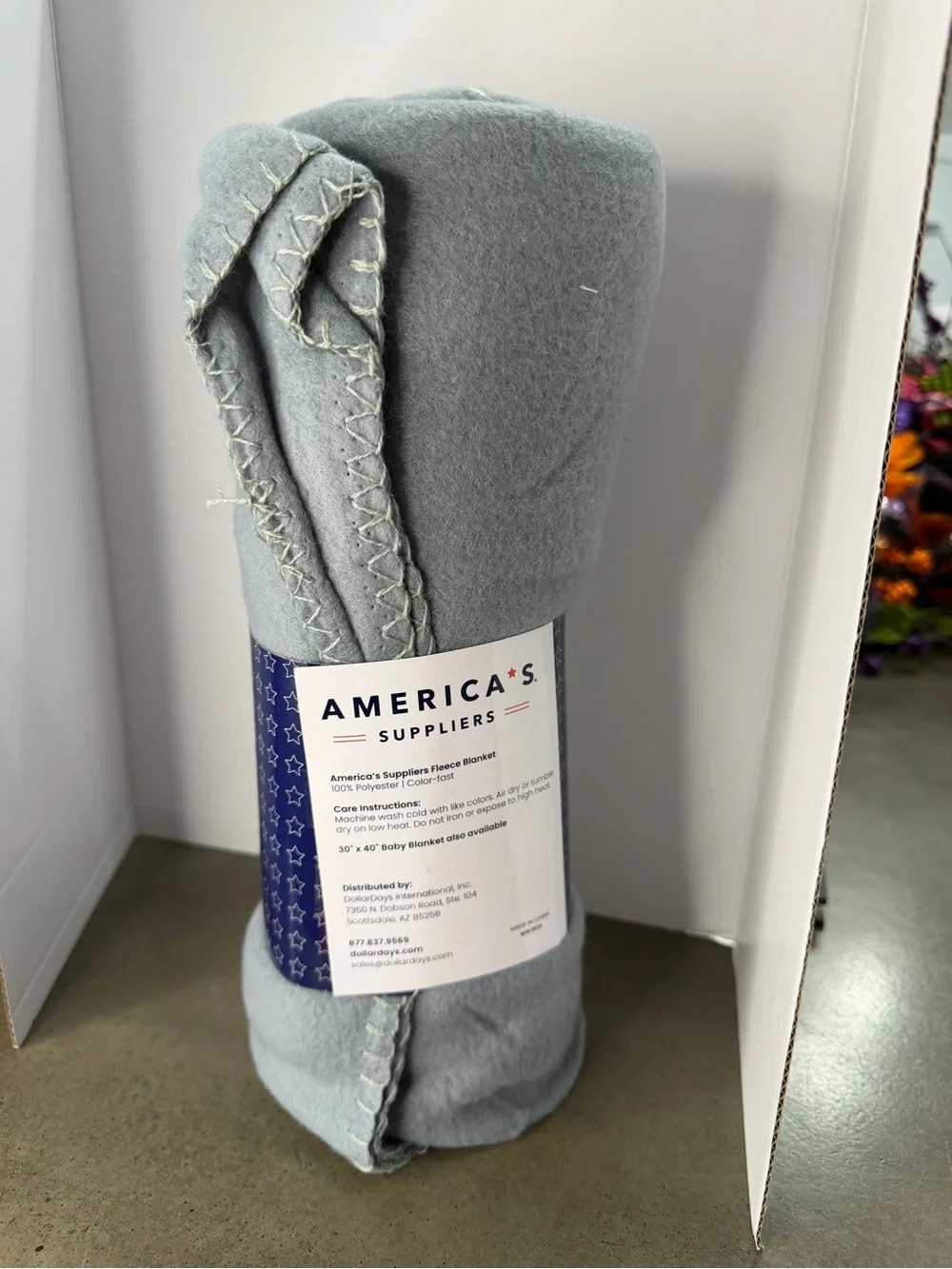 America’s Suppliers Gray Fleece Blanket 50x60 Soft Throw NEW